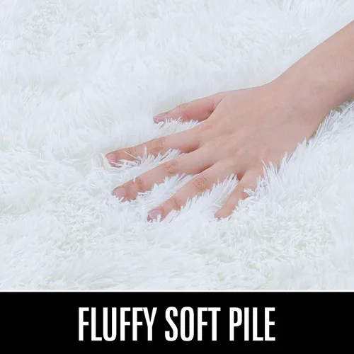 Miniatura 7 de HOMORE - Alfombra para sala de estar 5x8, alfombra mullida moderna, alfombras de pelo rizado para dormitorio, alfombra súper suave y cómoda, lindas