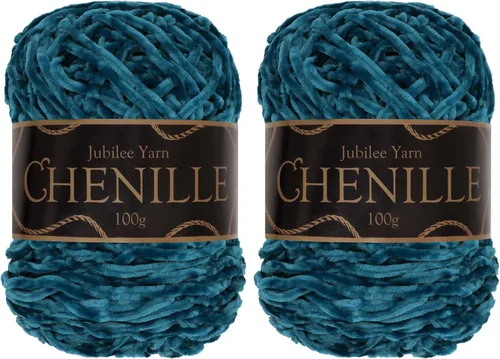 Miniatura 64 de JubileeYarn - Hilo de chenilla (3.53 oz/poliéster peinado, circonita), 1 pastel