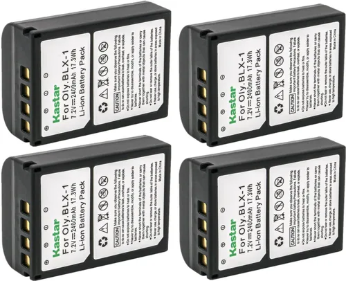 Miniatura 6 de Kastar BLX1 - Batería de repuesto para Olympus OM System BLX-1, cargador de batería de iones de litio Olympus OM System BCX-1, cámara sin espejo