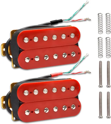 Miniatura 10 de SAPHUE Pastillas Humbucker para guitarra eléctrica de doble bobina para guitarra puente y pastillas para el cuello (negro)
