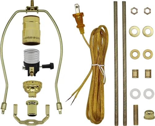 Miniatura 5 de Creative Hobbies ML94KIT Kit de lámpara premium con todas las piezas para diseño o reparación de lámparas de bricolaje (latón antiguo)