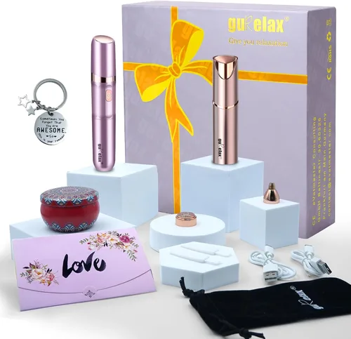 Depiladora eléctrica de belleza+removedor de vello facial para mujeres, juego de regalo de dispositivo de depilación, sistema de depilación