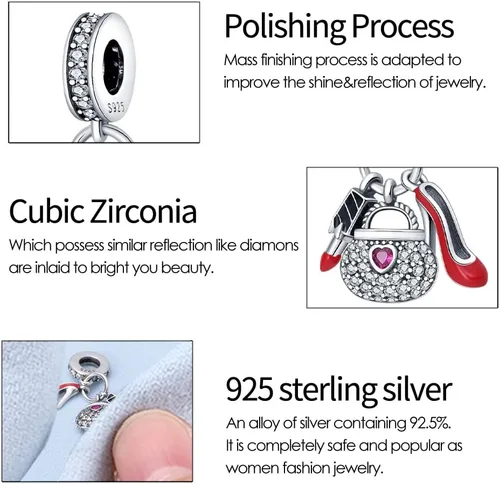Miniatura 26 de KUNSIR Los abalorios se adaptan a pulseras Pandora para mujer, plata de ley 925, cuentas colgantes de joyería para niñas, dijes de feliz cumpleaños
