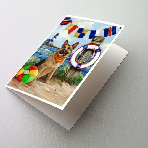 Miniatura 281 de Caroline's Treasures PPP3013GCA7P - Tarjetas de felicitación y sobres para mascotas de Basset Hound Teacher, paquete de 8 tarjetas en blanco