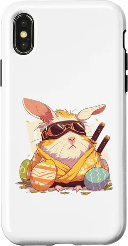 Miniatura 4 de iPhone 15 coloridos huevos de Pascua caza Ninja conejillo de indias con orejas de conejo