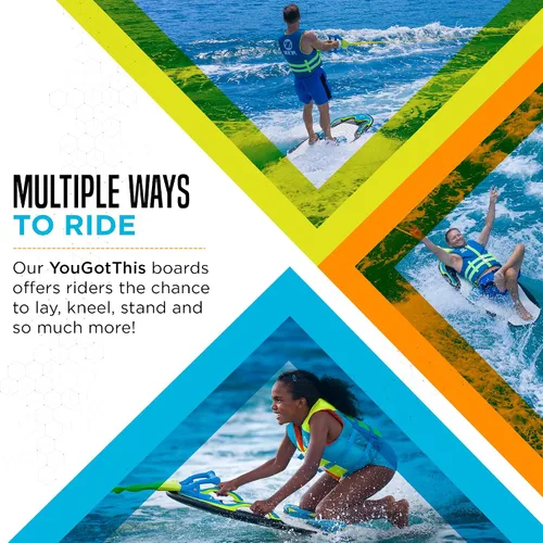 Miniatura 4 de ZUP You Got This Board, All-in-One Kneeboard, Wakeboard, Wakeskate y Wakesurf Board para todas las edades, modelos de 160 y 260 Negro