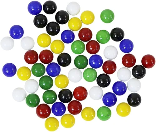 Miniatura 4 de Canicas de repuesto de juego de damas chinas y carreras de mármol de 0.551 in - 60 piezas