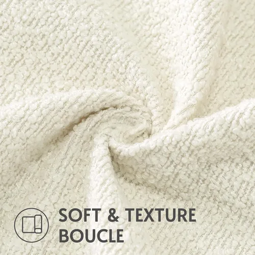 Miniatura 2 de OTOSTAR Paquete de 2 fundas de almohada cuadradas con textura de boucle, fundas de almohada cuadradas, acogedoras y suaves, decorativas, para sofá