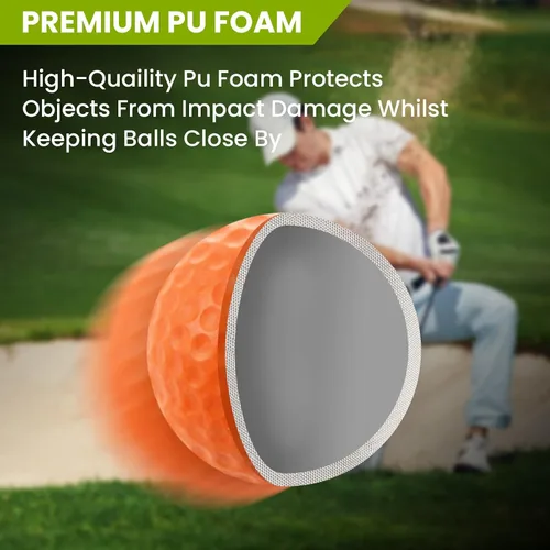 Miniatura 3 de FINGER TEN Pelotas de práctica de golf de espuma de colores, paquete de 12, 24, 50 unidades, pelota de golf ligera de vuelo limitado para interiores