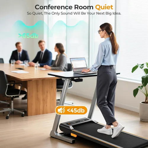 Miniatura 6 de HiFast Alfombra de Caminar con Inclinación, Cinta de Correr para Debajo del Escritorio para el Hogar, Caminadoras Portátiles de 2.5 HP