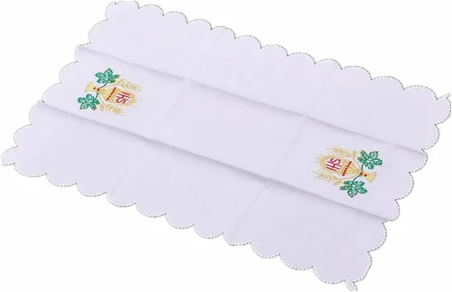 Miniatura 12 de BLESSUME Iglesia Masa Altar Paño Purificador Paño Cruz Bordado (blanco)