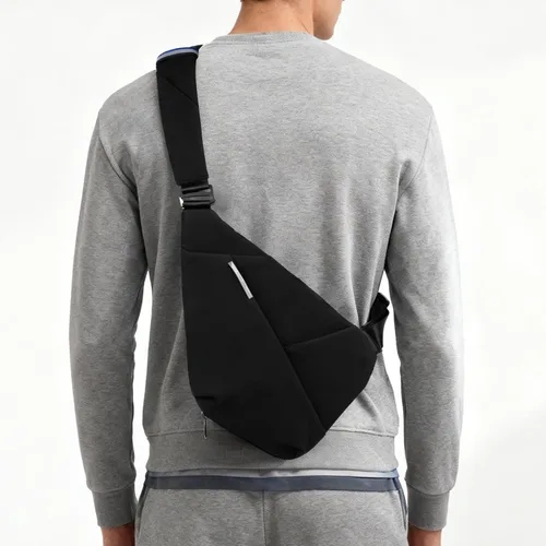 Miniatura 2 de Bolso bandolera, Negro, Compacto