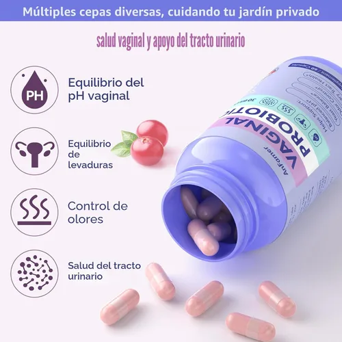 Miniatura 2 de Probióticos Vaginales para Mujeres, Promueve el Equilibrio del pH, Olor Vaginal Saludable y Flora, Salud del Tracto Urinario con Prebióticos