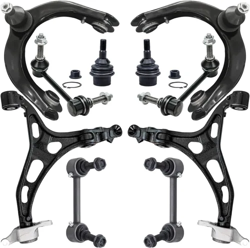 Miniatura 54 de Detroit Axle - Kit de suspensión frontal de 10 piezas para Jeep 2002-2004 Liberty, 2 brazos de control superiores con rótula 2 rótulas inferiores, 4