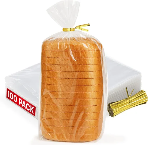 Miniatura 9 de Bolsas de pan de plástico reutilizables, paquete de 50 bolsas transparentes para pan casero, perfectas para almacenamiento de productos horneados