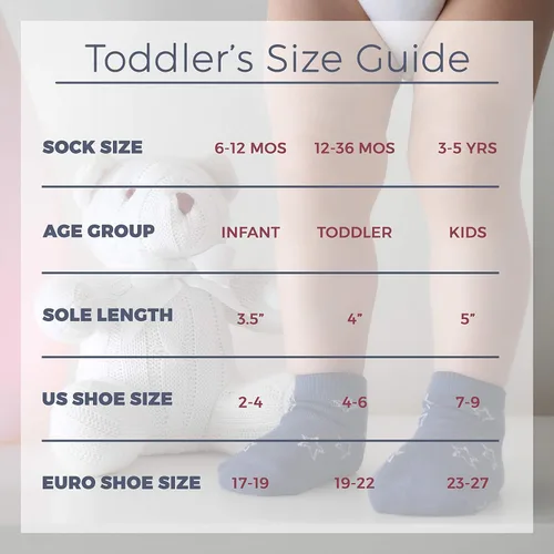 Miniatura 7 de Debra Weitzner 12 pares de calcetines antideslizantes para niños y niñas, calcetines antideslizantes para bebés y niños