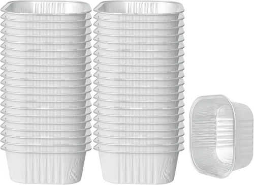 Miniatura 27 de Restaurantware - Moldes desechables, paquete de 100 tazas cuadradas de aluminio para hornear de 10 onzas - Las tapas se venden por separado, listas