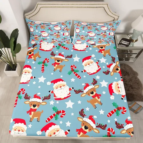 Miniatura 47 de Erosebridal Divertida sábana bajera ajustable de Halloween para niños, lindo juego de ropa de cama de calabaza fantasma, decoración de Halloween