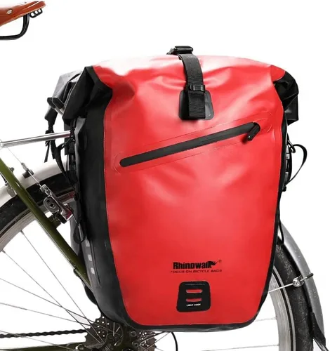 Miniatura 8 de Bolsa para Bicicleta Rhinowalk Bolsa de Alforja Impermeable para Bicicleta para Portaequipaje de Bicicleta Bolsa de Sillín de Bicicleta Bolsa