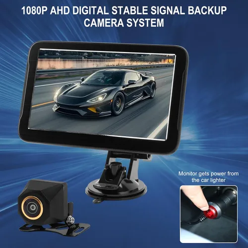 Miniatura 2 de High Definition 1080P Backup Camera System with 7-Inch Monitor for Trucks, Rearview Camera Kit