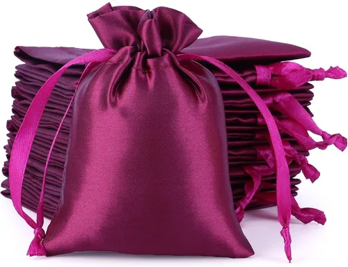 Miniatura 20 de Bolsas de regalo pequeñas de satén negro, 30 unidades de 3 x 4 con cordón, para aula de niños, boda, cumpleaños, graduación, recuerdos de fiesta
