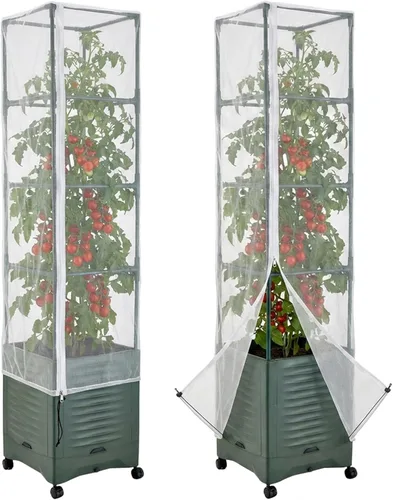 Miniatura 11 de 3 piezas de red para pájaros de jardín, cubierta para plantas para jaula cuadrada de tomate, 59" x 17.7" barrera contra insectos y pájaros, red
