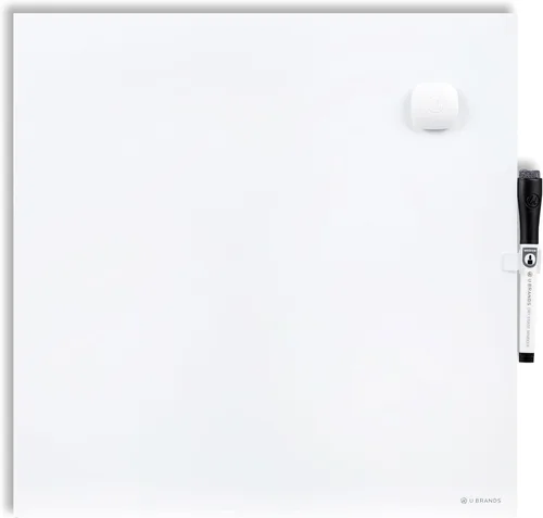 Miniatura 6 de U Brands Paquete económico de pizarra blanca y tablón de anuncios con calendario de un mes sin fecha, 14 x 14 pulgadas, 2 piezas