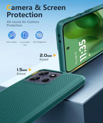 Miniatura 968 de FNTCASE Funda para iPhone 17 Pro: Fundas delgadas translúcidas de color azul claro compatibles con MagSafe, protección completa de la cámara