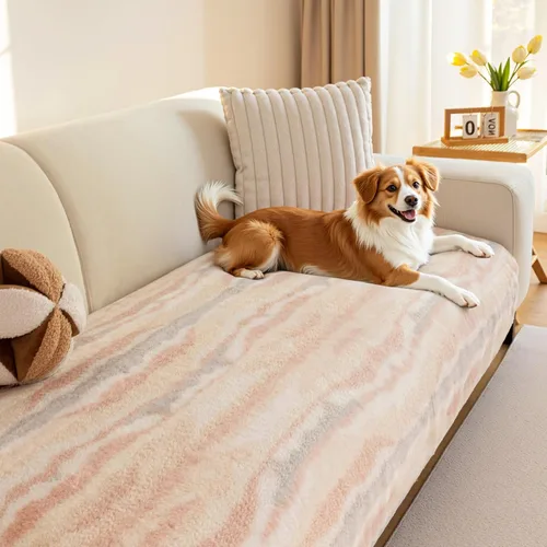 Miniatura 11 de MYSKY HOME Funda de sofá modular lavable para perros, funda de sofá modular para sofá de 2 cojines, en forma de L, patrón geométrico
