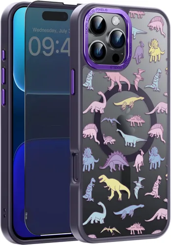 Miniatura 42 de Goodon Funda para iPhone 17 Pro con protector de pantalla de privacidad, compatible con Magsafe, a prueba de golpes, translúcida mate, bonita funda