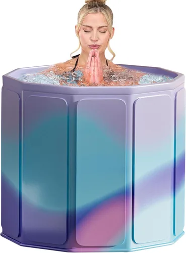 YYW Tina de Terapia de Calor y Frío de Gran Capacidad de 31.5 Pulgadas - Bañera Portátil Plegable para Remojo con Aislamiento Grueso para Ducha en