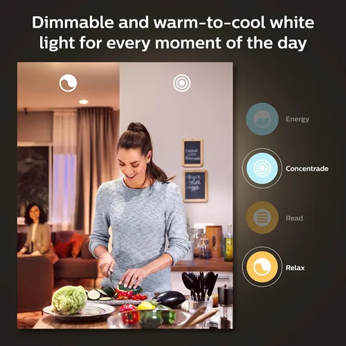 Miniatura 4 de Philips Hue Kit básico de botón inteligente Lumen ambiente blanco y de color (60W), 16 millones de colores, funciona con Amazon Alexa, Google