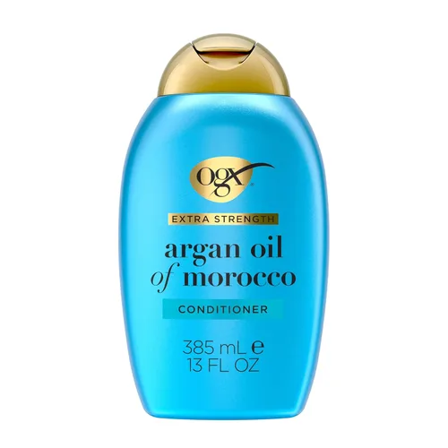 OGX Acondicionador Extra Potente Hidrata y Repara + Aceite de Argán de Marruecos para cabello seco y dañado, aceite de argán prensado en frío para