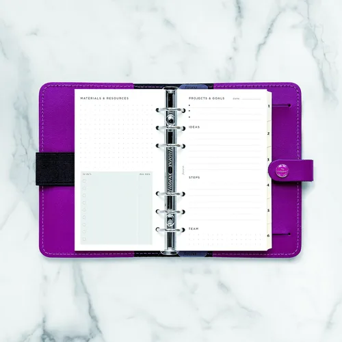 Miniatura 3 de Filofax Repuesto organizador, tamaño personal, paquete de gestión de proyectos, papel blanco, 6.73 x 3.74 pulgadas, 56 hojas (B132686)