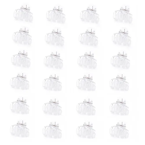 Miniatura 8 de Cobahom 24 pinzas pequeñas de plástico para cabello fino, accesorios de peinado antideslizantes para mujeres y niñas (negro, peinado)