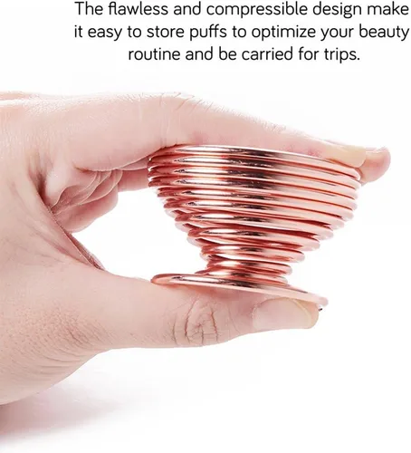 Miniatura 5 de LanMa Beauty - Soporte para esponja de maquillaje (2 unidades), color plateado