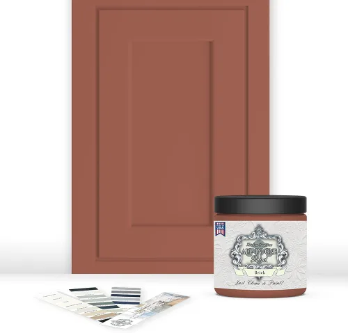 Miniatura 182 de Pintura TODO EN UNO, Abbey (gris cálido), Muestra de 8oz - Pintura duradera para gabinetes y muebles. Imprimación y capa superior incorporadas,