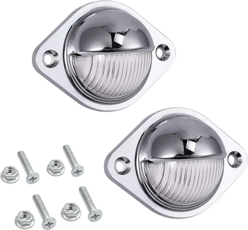 Miniatura 8 de Justech 2 luces LED para placa de matrícula de 3 luces impermeables, resistentes a los golpes, 12 V 24 V para camiones, SUV, remolques, caravanas