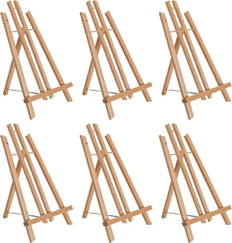 Miniatura 7 de U.S. Art Supply Caballete de mesa mediano de 14 pulgadas – Soporte de exhibición de madera de haya artista con marco en A, caballete de madera