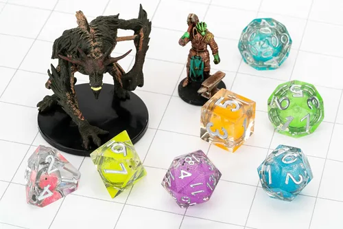 Miniatura 4 de FanRoll Elixir - Juego de dados de núcleo líquido: polvo arcoíris