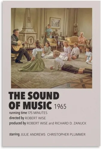 Miniatura 7 de CLBCIHWFN The Film Sound of Music - Pósteres artísticos musicales de cine retro para habitación, estética y arte de pared, póster de decoración