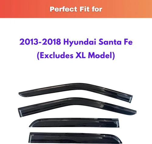 Miniatura 650 de KPY Visor de ventana compatible con Kia Soul 2009-2013, Protector contra lluvia de 4 unidades, deflectores de ventilación de ventana lateral