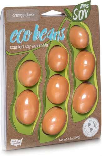 Miniatura 6 de Eco Candle Co. Eco Beans Wax Melts - Paquete de 2 unidades, ámbar vintage, 3.5 onzas, aromas de resina de madera, nuez moscada, canela y vainilla