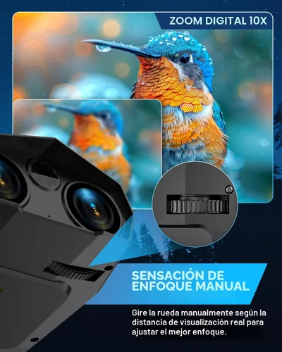 Miniatura 4 de Gafas de visión nocturna, prismáticos de visión nocturna para adultos, prismáticos infrarrojos recargables de 5000 mAh con pantalla grande de 3