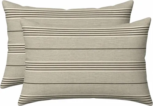 Miniatura 118 de RSH DECOR: Sunbrella - Juego de 4 almohadas lumbares, 20 x 12 pulgadas, tela de rendimiento resistente al agua y a la decoloración, fundas