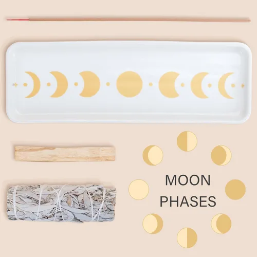 Miniatura 7 de ZenBless Soporte de incienso multifunción para quemar Palo Santo, manchas de salvia, varillas de incienso, soporte de cerámica hecho a mano