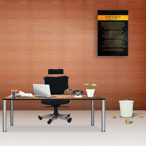 Miniatura 3 de Arte de pared en lienzo enmarcado con poema Don't Quit, póster motivacional, imágenes inspiracionales para sala de estar, regalo de poesía enmarcado