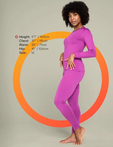 Miniatura 3 de LAPASA Women's Thermal Underwear Set Fleece Lined Long Johns Top & Bottom Soft Base Layer LightMidHeavy Weight L17 L41L44