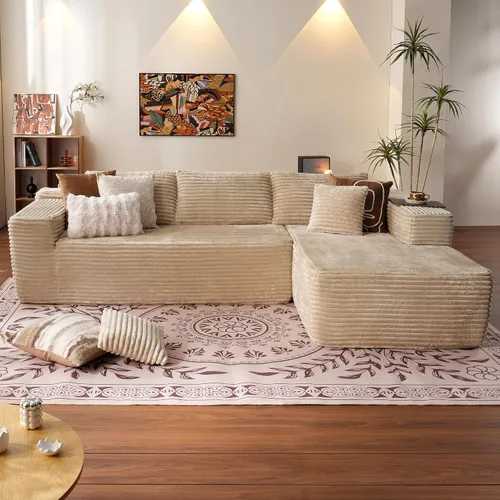 Miniatura 35 de ovios Sofá seccional Cloud de 96 pulgadas con chaise en forma de L, sofá modular moderno con asiento profundo, sofás tapizados para sala de estar
