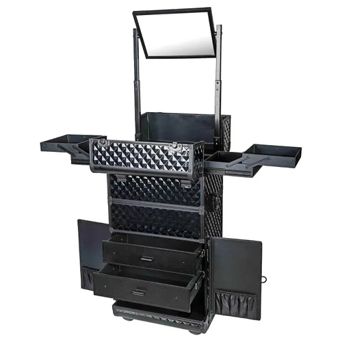 Miniatura 2 de Shany Rebel Series Pro Artistas de maquillaje Rolling tren y Trolley Case